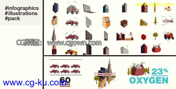 38个信息图表插图Videohive Infographics Illustrations AE模板的图片1