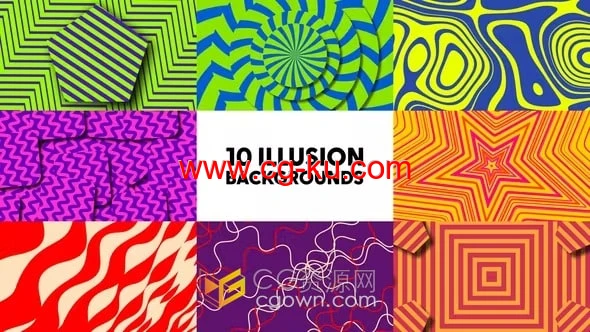 10种循环动画几何图形效果动态背景视频AE模板的图片1