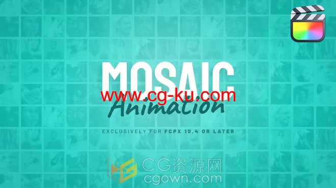 Mosaic Animation FCPX插件马赛克网格照片视频墙展示动画10种预设的图片1