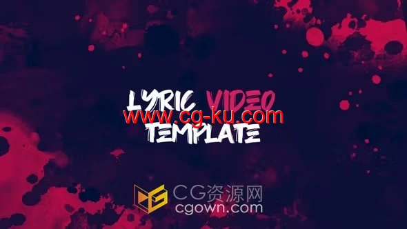 复古画笔飞溅歌词视频字幕动画制作PR模板下载的图片1