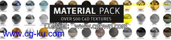 C4D超过500种材质预设 Material Pack 支持 Cinema4D的图片1