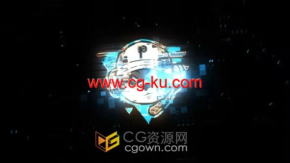 毛刺失真霓虹灯故障特效LOGO动画视频-AE模板下载的图片1
