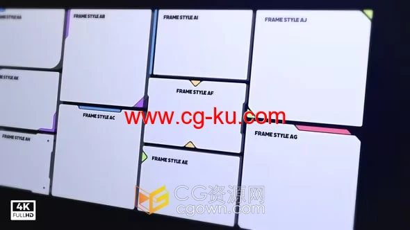 20种HUD窗口界面框架动画效果包-AE模板的图片1