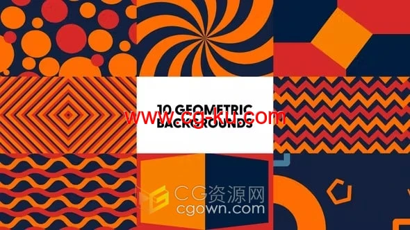 Geometric BG 4K分辨率几何图形动画背景视频-AE模板的图片1
