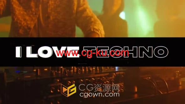 Typography Rave Intro排版介绍狂欢音乐节开场视频-AE模板的图片1