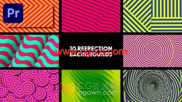 4K分辨率图形纹理动画背景视频制作生成-PR模板的图片1