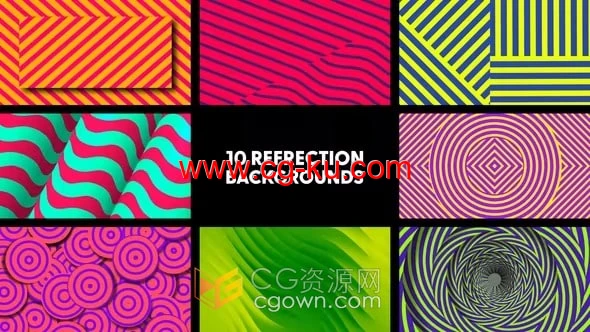 视觉波浪图形动画背景视频生成AE模板的图片1