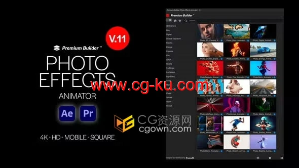 Photo Effects Animator V.11 AE脚本人物照片制作拖影特效海报设计 Photo Effects Animator V.11 AE脚本人物照片制作拖影特效海报设计的图片1