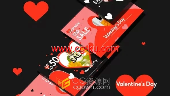 2023情人节活动宣传广告视频动画制作-AE模板的图片1