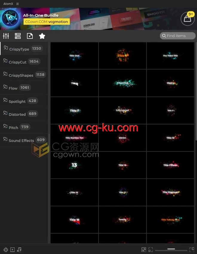 All-In-One Bundle v7.2.1 AE扩展脚本7619个视频制作元素的图片1