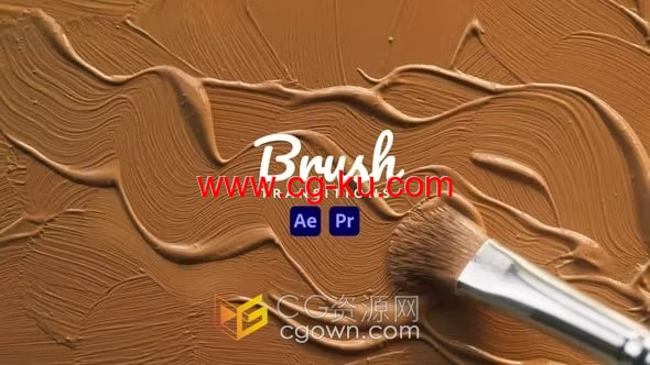12种油漆笔刷动画效果画笔过渡视频转场-AE与PR模板的图片1