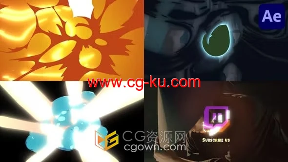 2D卡通爆炸特效效果LOGO动画视频-AE模板的图片1
