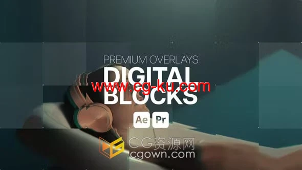 10种叠加字块网格遮罩视觉动画效果-AE与PR模板的图片1