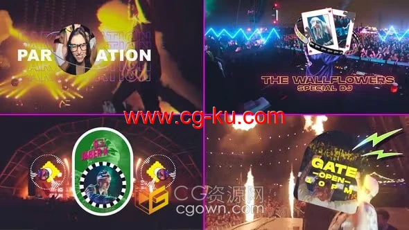 派对活动俱乐部会所舞蹈表演开场时尚开幕式视频-AE模板的图片1