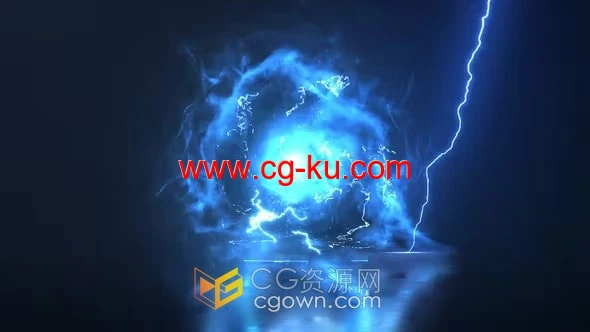 闪电烟雾冲击波传送门特效LOGO动画片头-AE模板的图片1