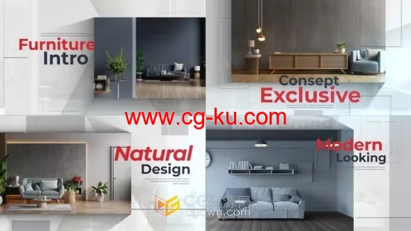现代家居家具介绍商业广告产品视频AE模板制作的图片1