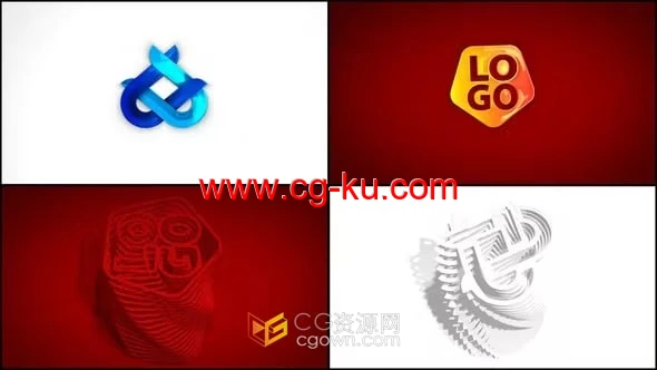 干净3D挤出标志显示公司LOGO动画AE模板的图片1