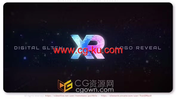 小故障元素AE制作军事视频游戏介绍标志数字技术标题动画模板的图片1