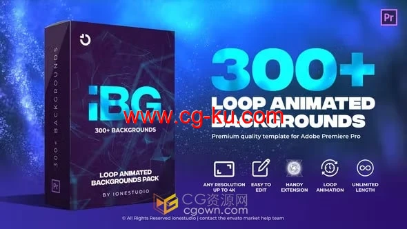 Premiere 300多个循环动画背景视频效果-PR脚本扩展预设包 Premiere 300多个循环动画背景视频效果-PR脚本扩展预设包的图片2
