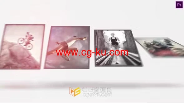 多种方框尺寸照片视频展示PR电子相册模板的图片1