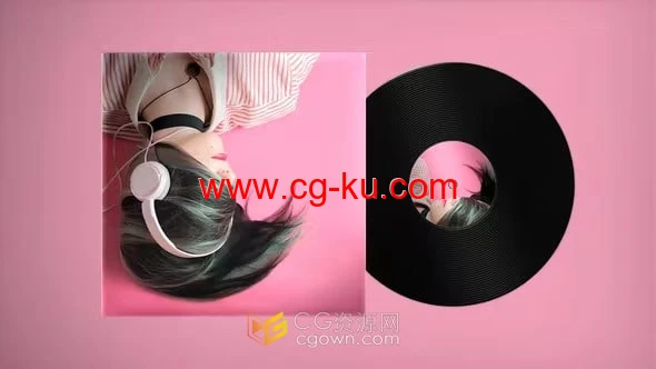 AE模板-黑胶唱片动画展示音乐专辑曲目介绍宣传片头的图片1