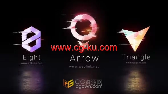 损坏数字失真LOGO分裂故障视频片头动画-AE模板的图片1