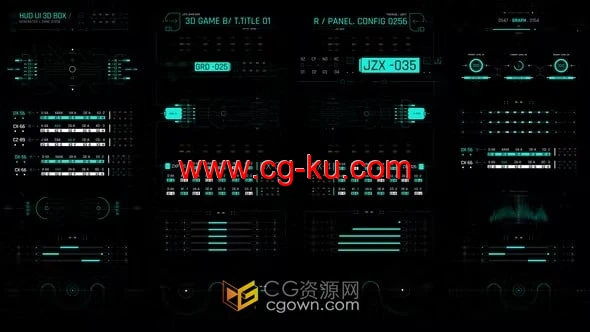 高科技HUD屏幕界面动画效果制作-AE模板免费下载的图片1