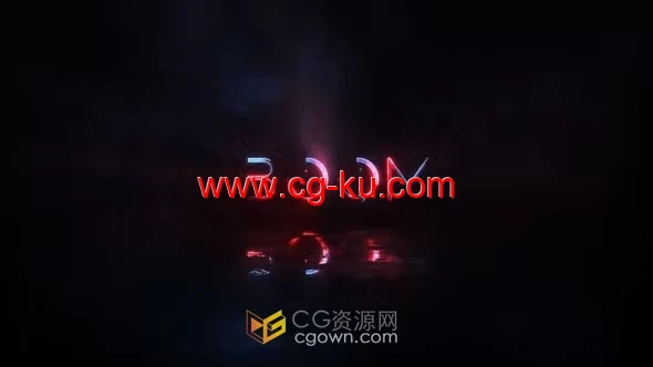 电流闪烁发光霓虹灯轮廓描边LOGO动画视频-AE模板的图片1