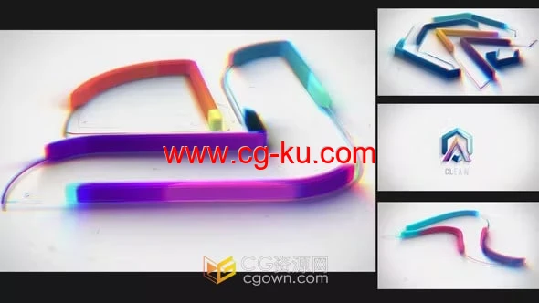 发光生长挤压LOGO动画片头视频制作-AE模板的图片1