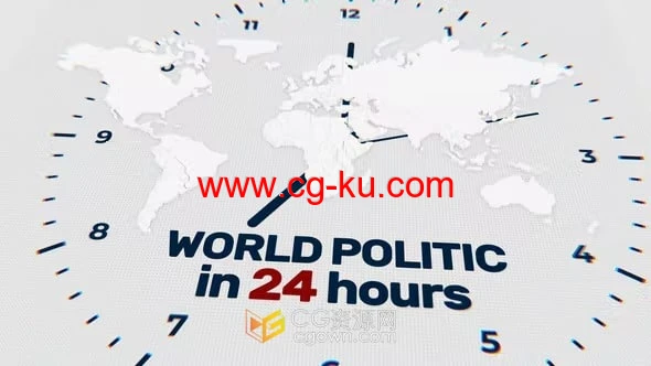 世界地图图形场景介绍新闻广播设计视频-AE模板的图片1