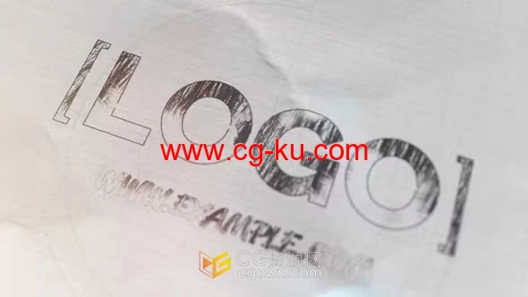 AE模板-灰色线条纸上艺术涂鸦LOGO动画的图片1