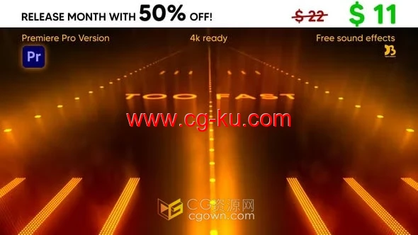 4K飞机加速仪表场景广告介绍视频开场PR模板制作的图片1
