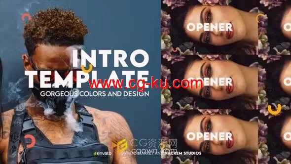 AE模板-明亮多彩时尚美妆动态介绍视频广告的图片1