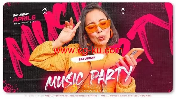 AE模板-音乐节广告音乐会开幕式夜店派对宣传视频的图片1