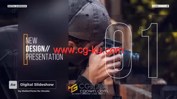 数字幻灯片技术风格宣传介绍-AE视频模板的图片1