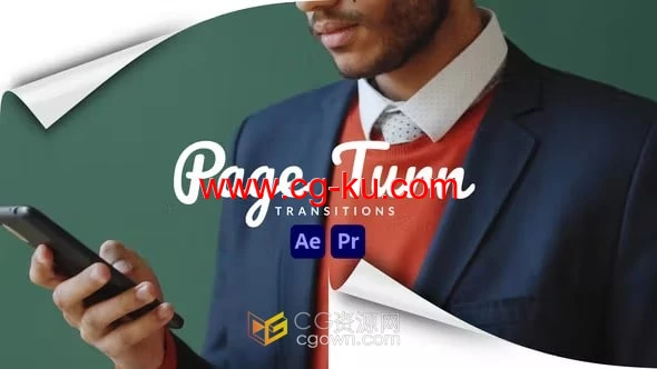 翻页过渡创建逼真的页面过渡-AE与PR模板的图片1