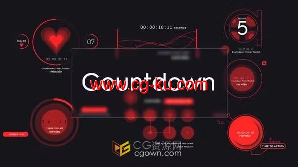 倒数计时器工具包-PR倒计时模板的图片1