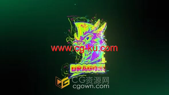 抽象闪光分形故障特效LOGO动画视频-AE模板的图片1