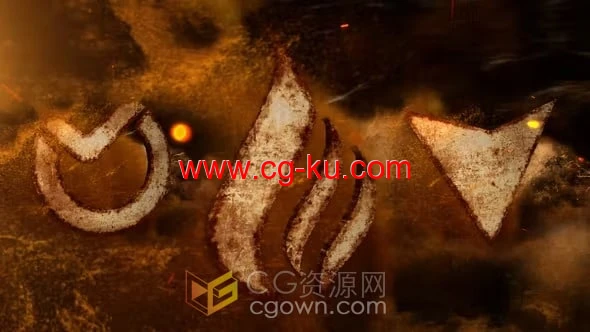 粒子沙漠特效演绎LOGO动画宣传开场片头视频-AE模板的图片1