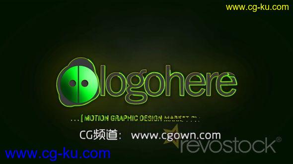 6种霓虹光线标志演绎 Revostock Logo Lines AE模板的图片1