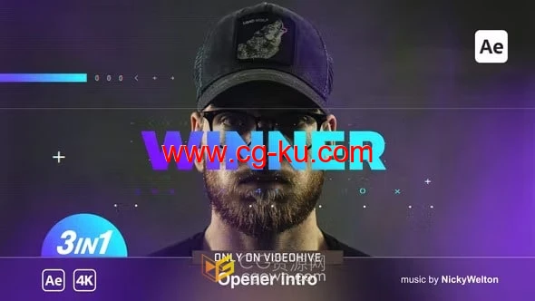 时尚动态舞蹈音乐会俱乐部快速介绍开场视频-AE模板的图片1