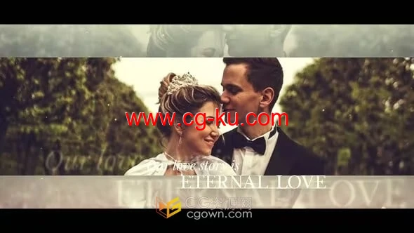 经典视差电影效果婚礼相册浪漫视频制作-AE模板的图片1