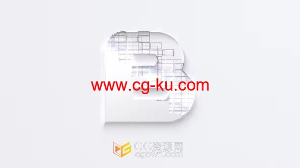 发光阴影挤出LOGO动画加密类型技术标志-AE模板的图片1