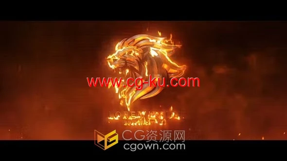 火焰燃烧特效LOGO动画视频片头效果-AE模板下载的图片1