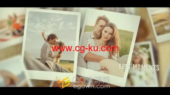 浪漫温馨照片幻灯片美好回忆视频相册-AE模板的图片1