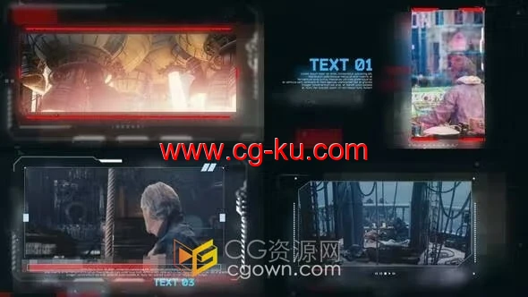 HUD元素赛博朋克高科技感宣传片介绍视频-PR模板的图片1