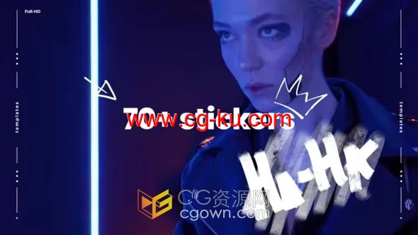 71个速写风格涂鸦元素叠加效果-PR模板下载的图片1