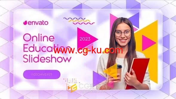 干净多彩大学介绍活动推广在线教育宣传视频-AE模板的图片1