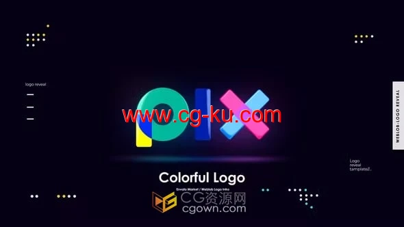 3D艺术几何图形演绎LOGO轮廓标志动画-AE片头模板的图片1