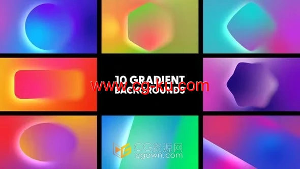 10组渐变效果背景视频素材4K分辨率-AE与PR模板的图片1